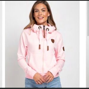 Wanakome Harmony ZIP Hoodie in Pink Strawberry Milkshake Size Large